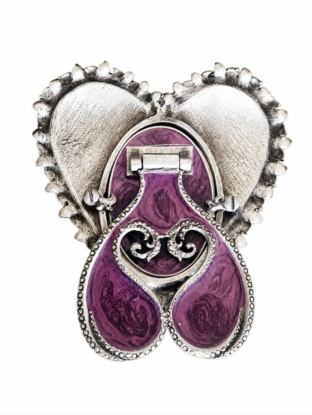 JAY STRONGWATER | Purple Enamel Crystal Heart Mini Frame